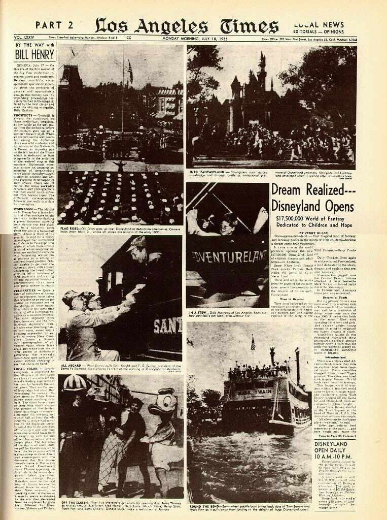 Opening Of Disneyland