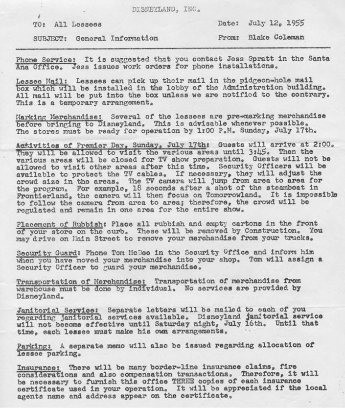 Letter To Lessees