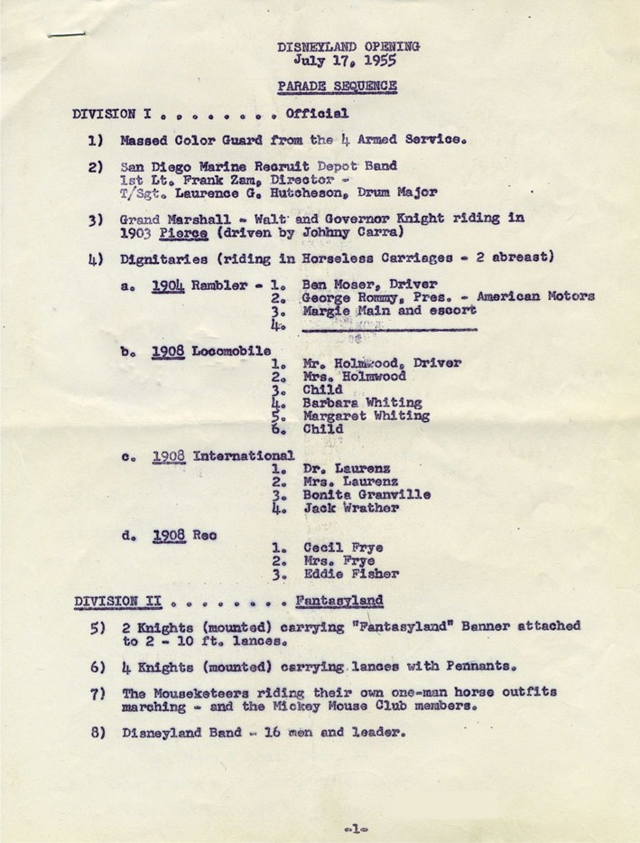 Parade Sequence Page 1